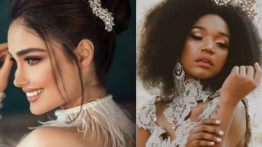 Two brides with modern aesthetic jewellery pieces