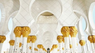 White and Gold structure in Abu Dhabi